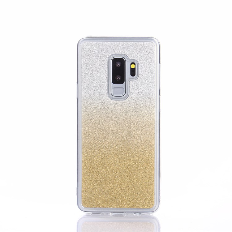 Gradient Glitter Powder TPU Back Shell for Samsung Galaxy S9+ SM-G965 - Gold-2