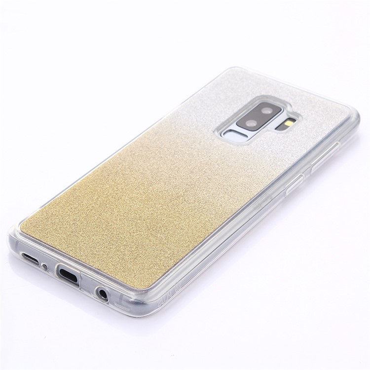 Gradient Glitter Powder TPU Back Shell for Samsung Galaxy S9+ SM-G965 - Gold-3