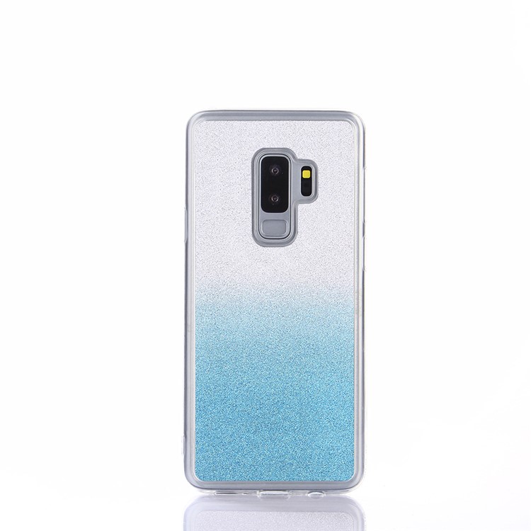 Gradient Glitter Powder TPU Phone Shell for Samsung Galaxy S9 Plus SM-G965 - Baby Blue-2