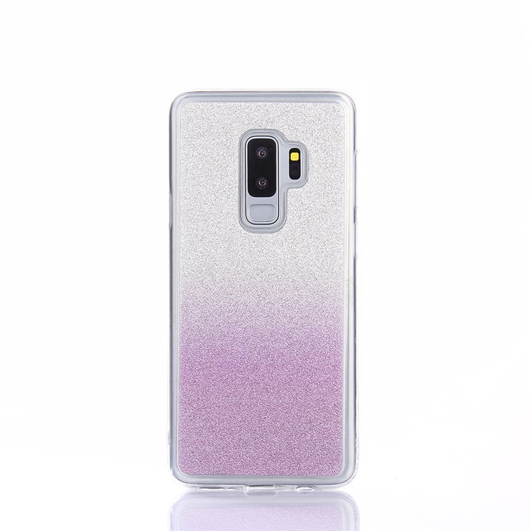 For Samsung Galaxy S9 Plus SM-G965 Gradient Glitter Powder TPU Soft Case - Purple-2