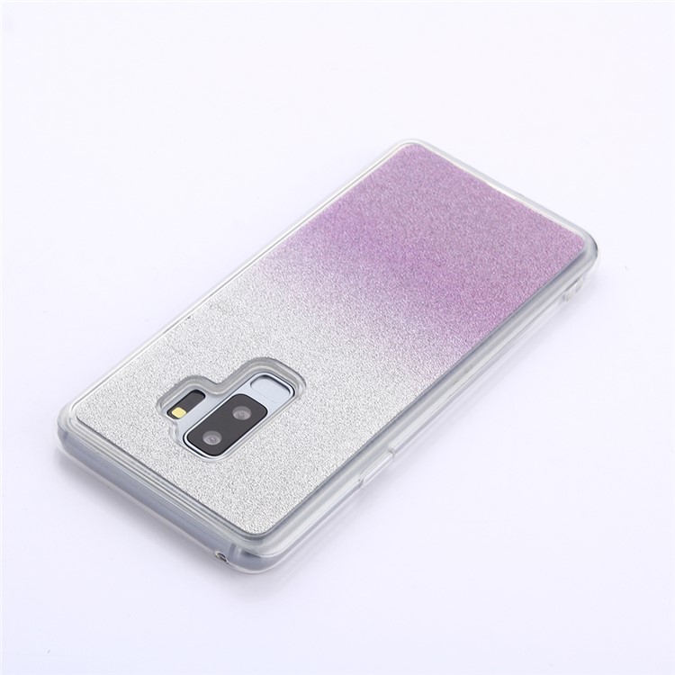 For Samsung Galaxy S9 Plus SM-G965 Gradient Glitter Powder TPU Soft Case - Purple-4