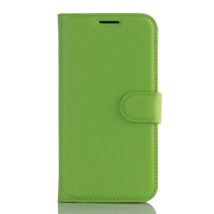 Litchi Skin Wallet Leather Phone Case for Samsung Galaxy S7 - Green-2