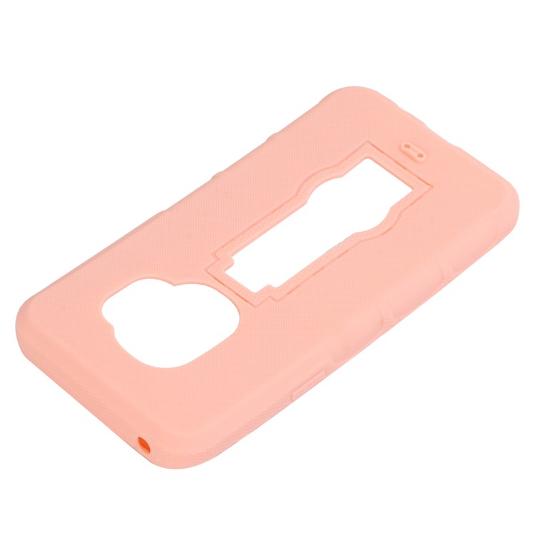 3-piece Dot Texture Kickstand PC+TPU Hybrid Shockproof Back Case for Samsung Galaxy S9 SM-G960 - Rose Gold-9