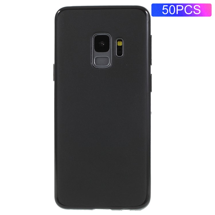 50PCS/Lot Matte Pudding Soft TPU Mobile Cover for Samsung Galaxy S9 SM-G960 - Black-1