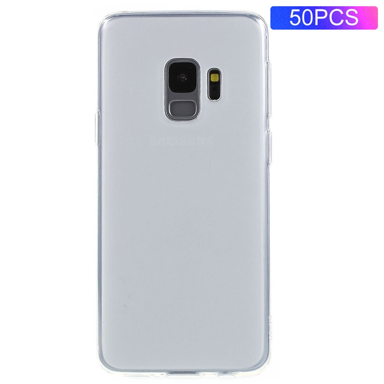 50PCS/Lot Matte Pudding Soft TPU Mobile Case for Samsung Galaxy S9 SM-G960 - White-1