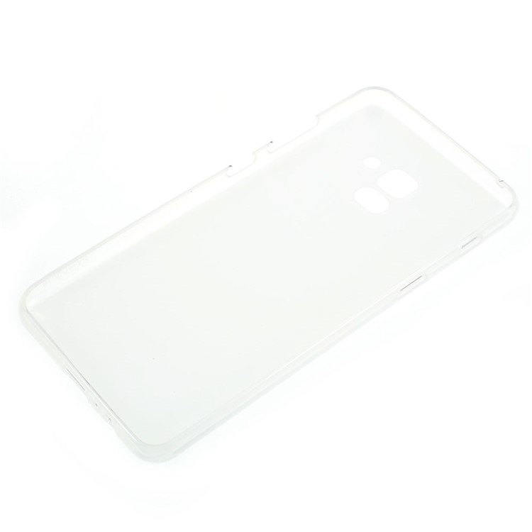 100Pcs/Set Matte Pudding Soft TPU Phone Cover for Samsung Galaxy A8+ (2018) - White-4