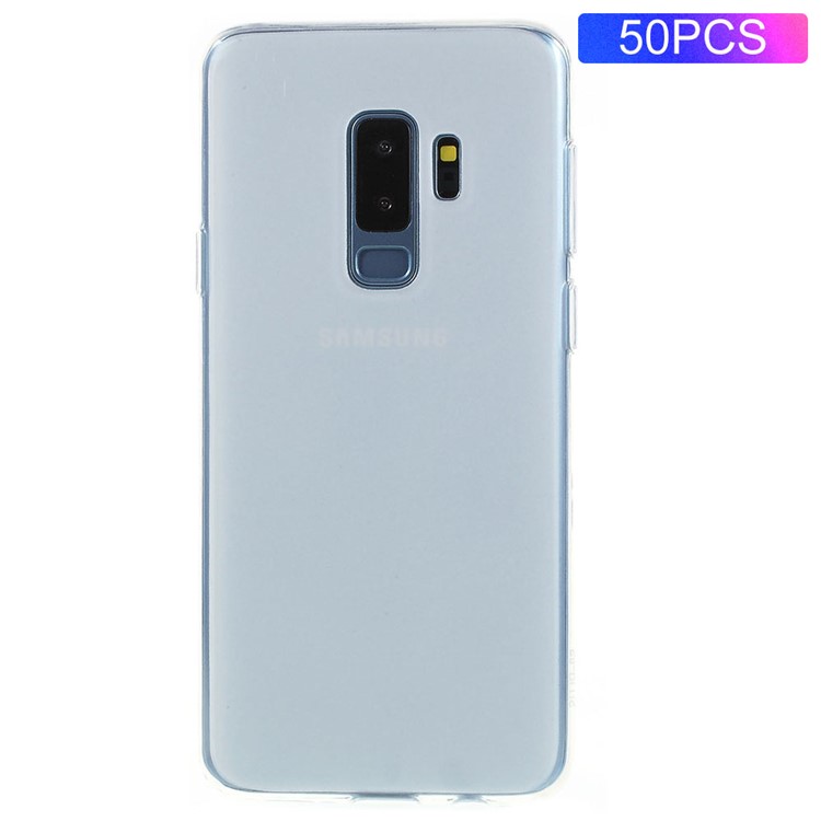 50PCS/Lot Matte Pudding Soft TPU Mobile Casing for Samsung Galaxy S9 Plus SM-G965 - White-1