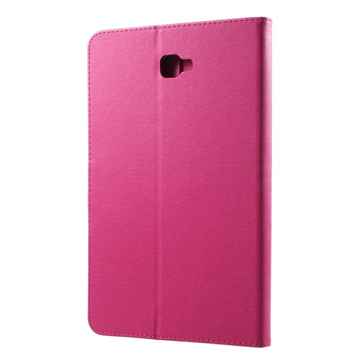 Imprint Butterfly Flower Leather Wallet Folio Casing for Samsung Tab A 10.1 (2016) T580 T585 - Rose-2