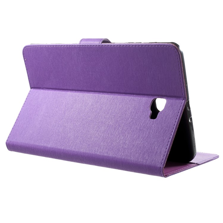 Imprint Butterfly Flower Leather Stand Tablet Cover for Samsung Tab A 10.1 (2016) T580 T585 - Purple-4
