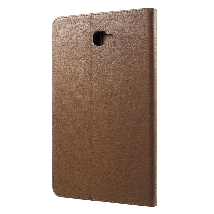 Imprint Butterfly Flower Leather Wallet Tablet Case for Samsung Tab A 10.1 (2016) T580 T585 - Brown-2