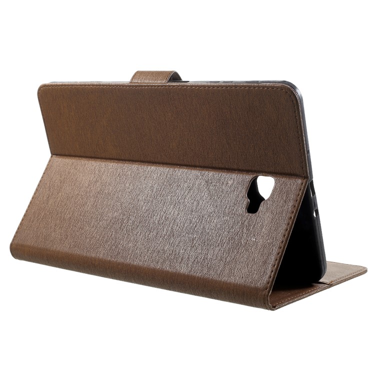Imprint Butterfly Flower Leather Wallet Tablet Case for Samsung Tab A 10.1 (2016) T580 T585 - Brown-4