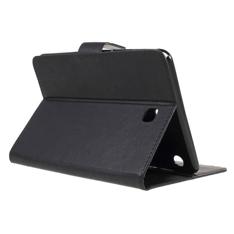 Imprint Butterfly Flower Leather Wallet Case for Samsung Galaxy Tab A 8.0 SM-T350 (2015) - Black-7
