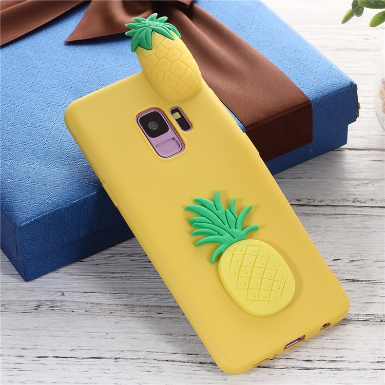 Cute 3D Cartoon Image Soft TPU Phone Case for Samsung Galaxy S9 SM-G960 - Pineapple-1