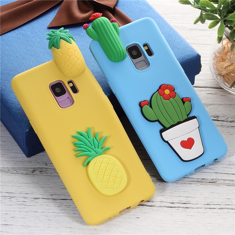 Cute 3D Cartoon Image Soft TPU Phone Case for Samsung Galaxy S9 SM-G960 - Pineapple-2