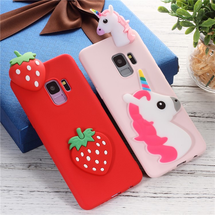 Cute 3D Cartoon Image Soft TPU Phone Case for Samsung Galaxy S9 SM-G960 - Pineapple-3