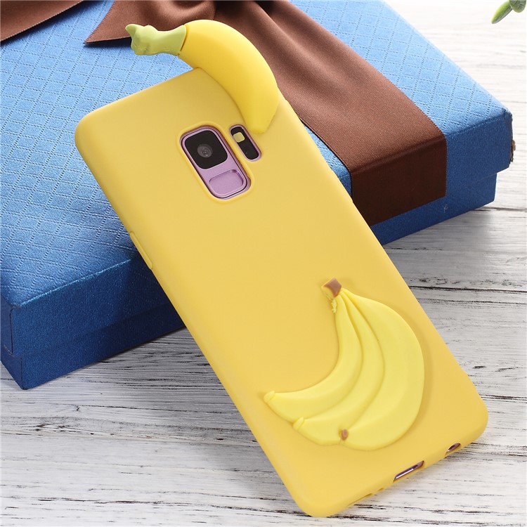 Cute 3D Cartoon Image Soft TPU Cellphone Shell for Samsung Galaxy S9 SM-G960 - Banana-1