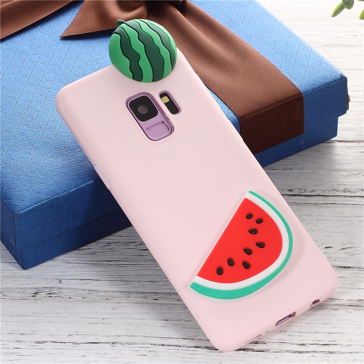 Cute 3D Cartoon Image Soft TPU Accessory Shell for Samsung Galaxy S9 SM-G960 - Watermelon-1