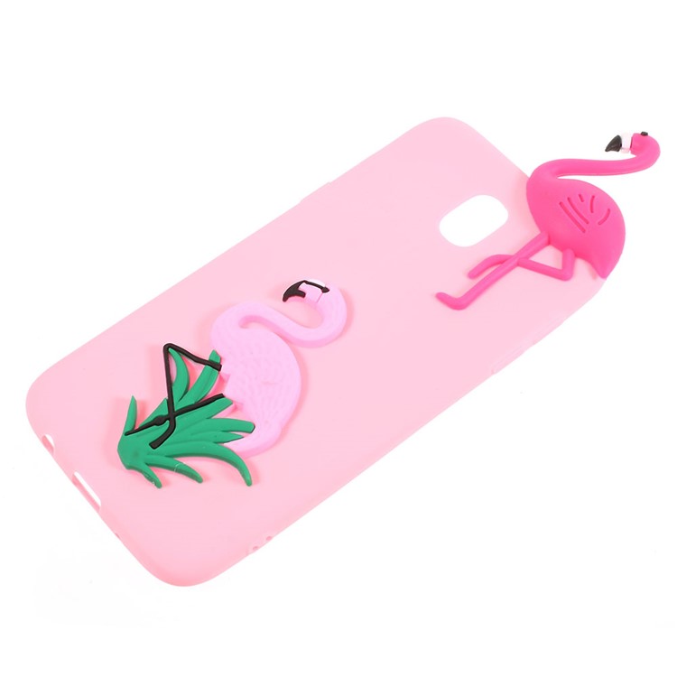 Cute 3D Cartoon Pattern Soft TPU Case Shell for Samsung Galaxy J5 Pro (2017) / J5 (2017) EU Version - Flamingo-2