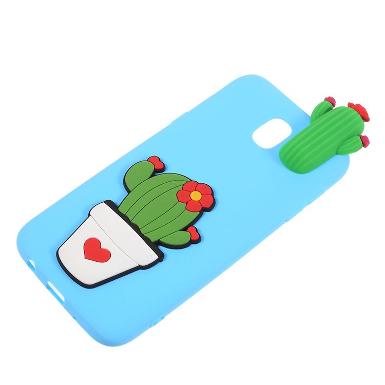 Cute 3D Cartoon Pattern Soft TPU Mobile Case for Samsung Galaxy J5 Pro (2017) / J5 (2017) EU Version - Cactus-2
