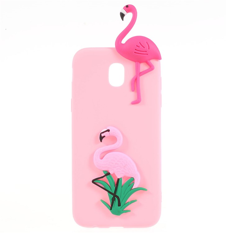 

Cute 3D Cartoon Pattern Soft TPU Cell Phone Casing Cover for Samsung Galaxy J7 Pro (2017) / J7 (2017) EU Version - Flamingo