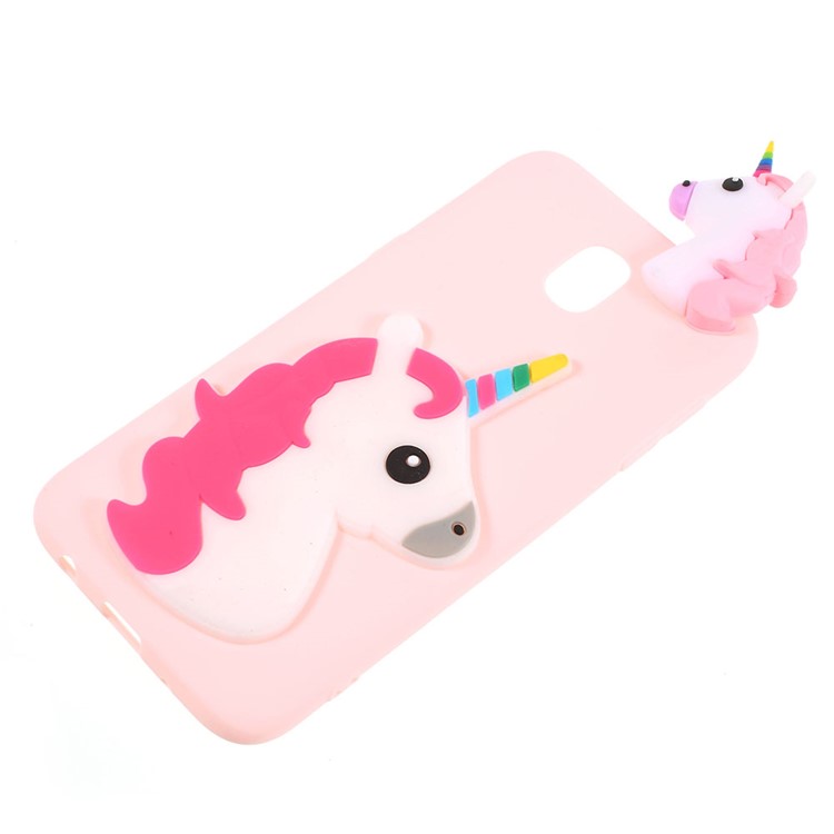 Cute 3D Cartoon Pattern Soft TPU Cell Phone Shell for Samsung Galaxy J7 Pro (2017) / J7 (2017) EU Version - Unicorn-2