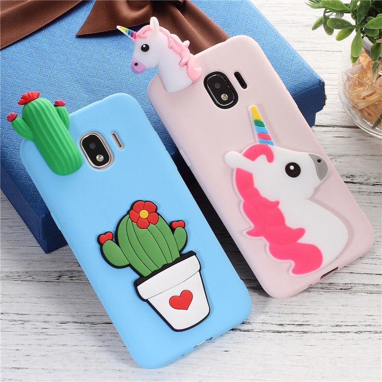 3D Cartoon Pattern Soft TPU Back Case for Samsung Galaxy J2 Pro 2018 - Shy Panda-3