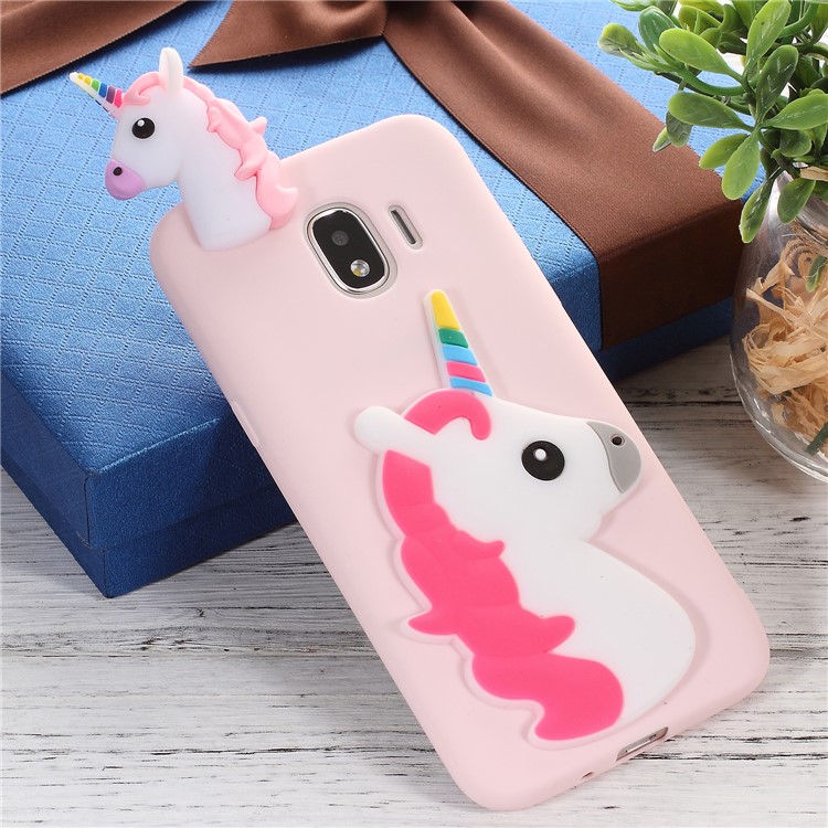 3D Cartoon Pattern Soft TPU Phone Casing for Samsung Galaxy J2 Pro 2018 - Unicorn-1