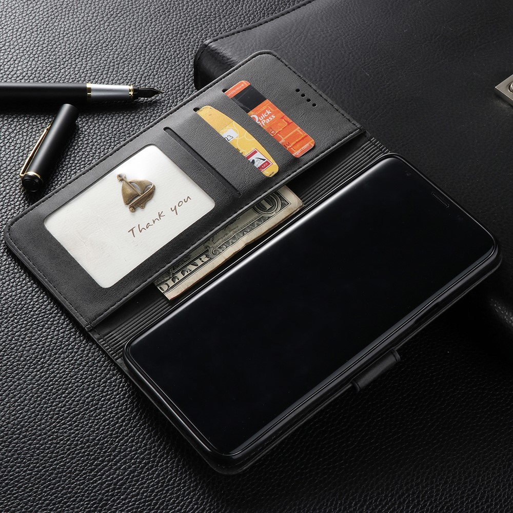 Lc. Стенд Кожи Imeeke Wallet Для Samsung Galaxy S9+ SM-G965 - Черный