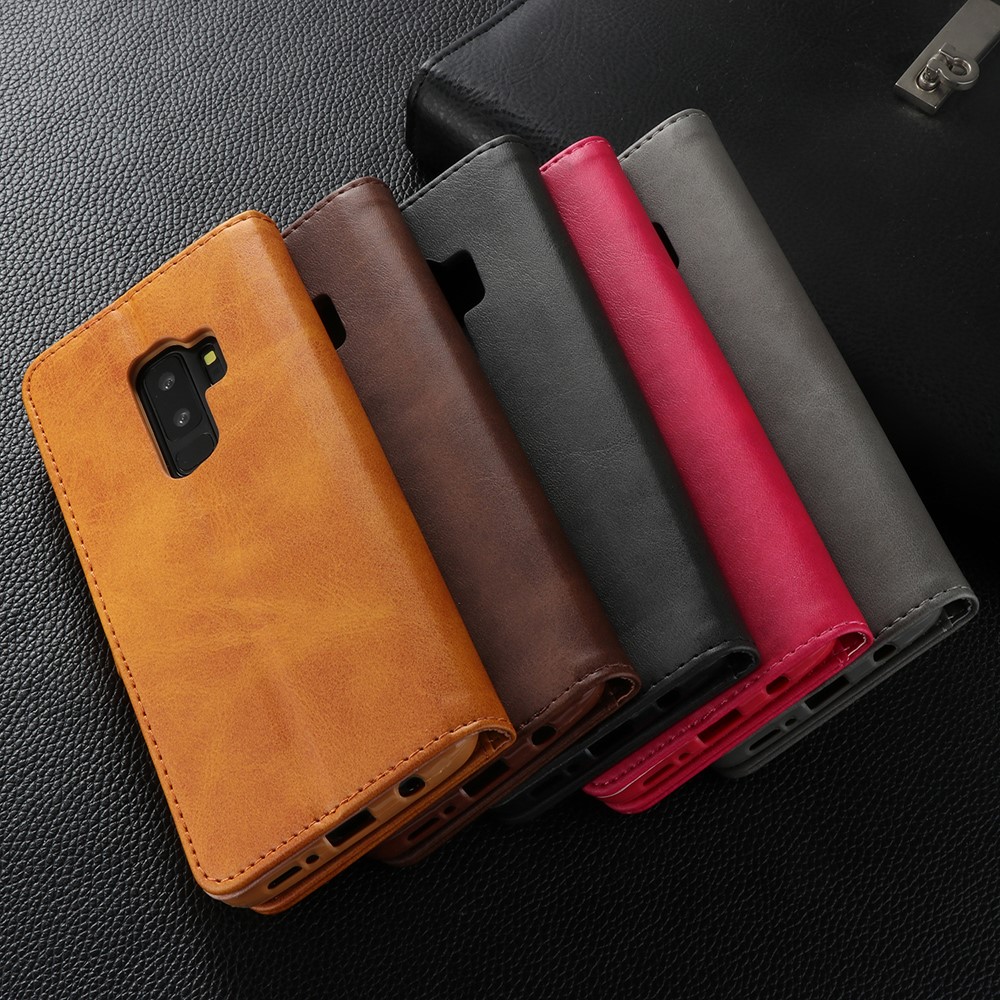 Lc. Стенд Кожи Imeeke Wallet Для Samsung Galaxy S9+ SM-G965 - Черный