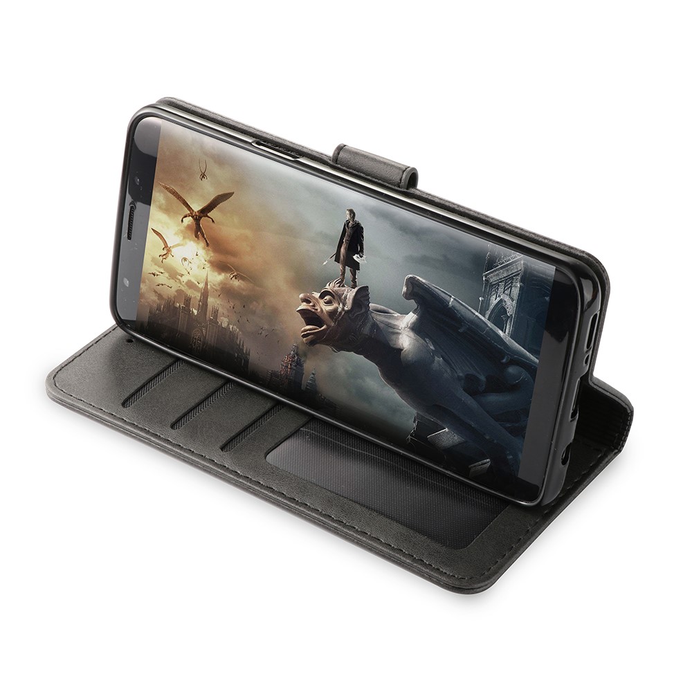 LC.IMEEKE Wallet Leather Stand Case for Samsung Galaxy S9+ SM-G965 - Black-4