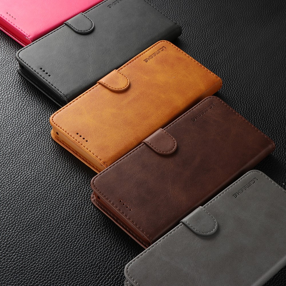 LC.IMEEKE Wallet Leather Stand Cover for Samsung Galaxy S9+ SM-G965 - Grey-11