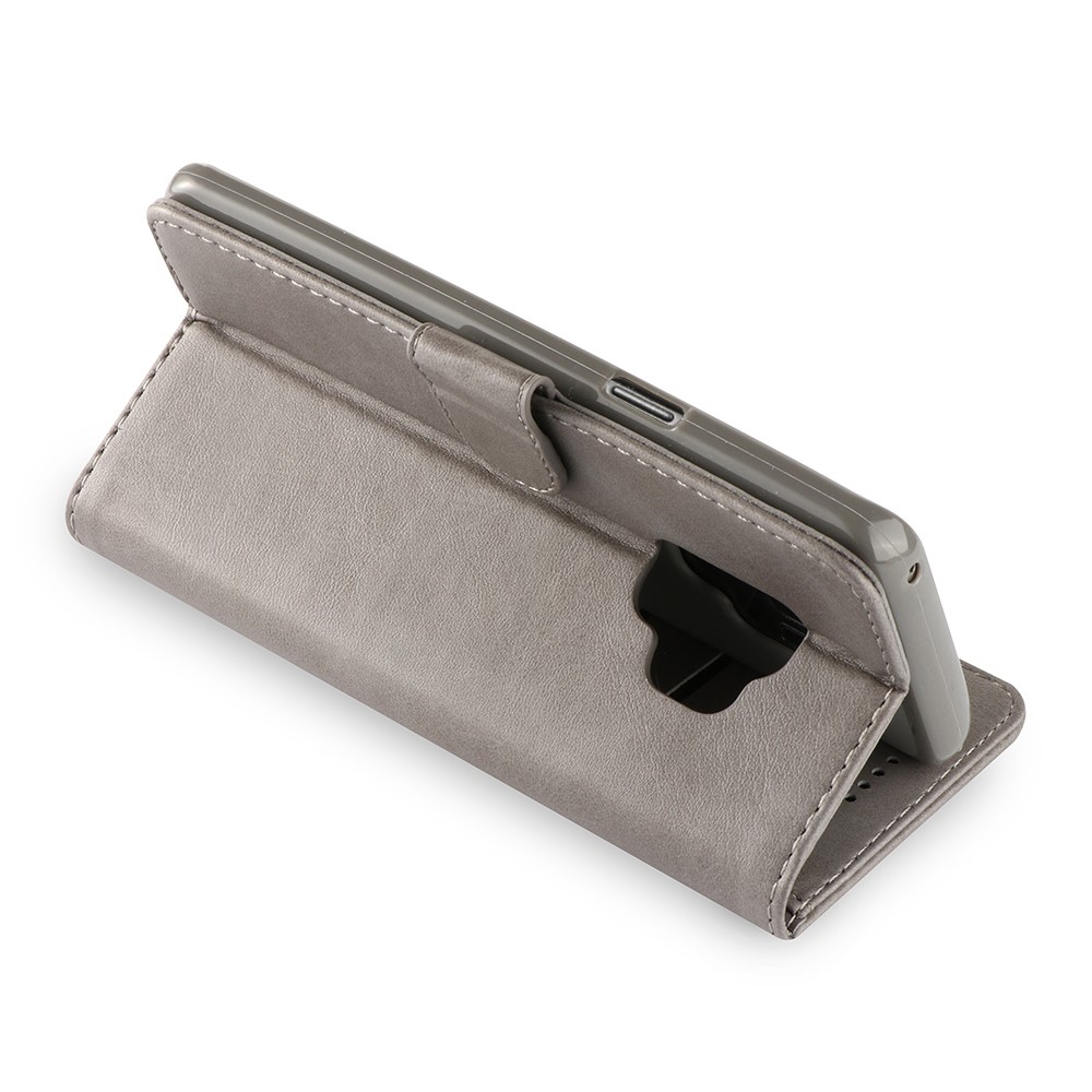 LC.IMEEKE Wallet Leather Stand Cover for Samsung Galaxy S9+ SM-G965 - Grey-2