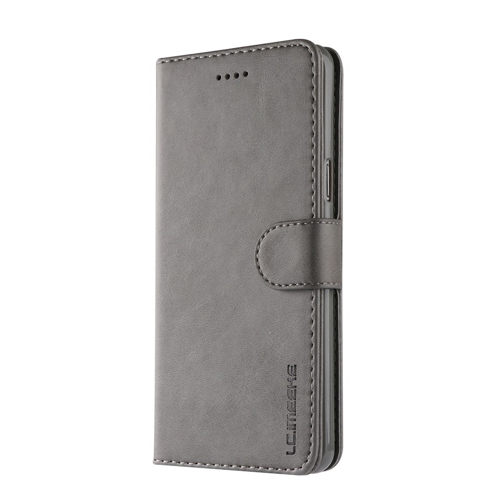LC.IMEEKE Wallet Leather Stand Cover for Samsung Galaxy S9+ SM-G965 - Grey-6