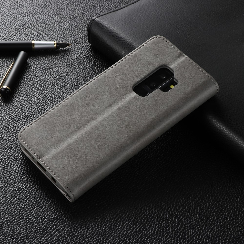 LC.IMEEKE Wallet Leather Stand Cover for Samsung Galaxy S9+ SM-G965 - Grey-9
