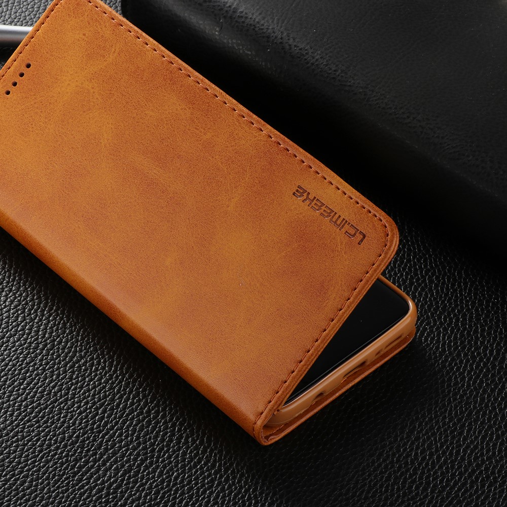 LC.IMEEKE Leather Wallet Case Shell for Samsung Galaxy S9+ SM-G965 - Brown-12