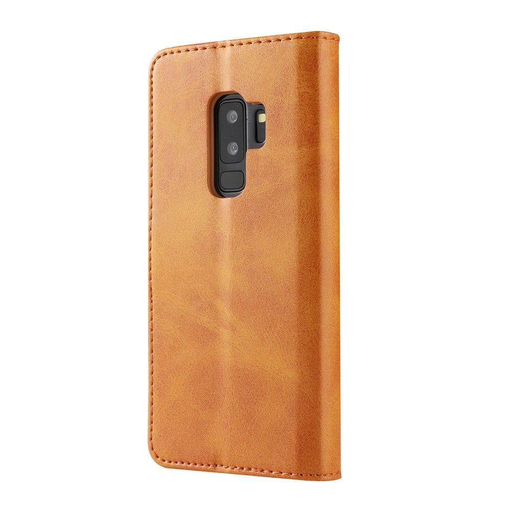 LC.IMEEKE Leather Wallet Case Shell for Samsung Galaxy S9+ SM-G965 - Brown-5