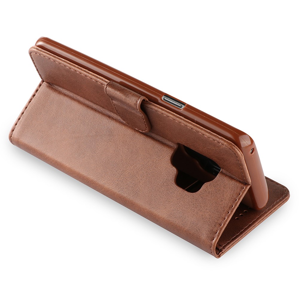 LC.IMEEKE Wallet Leather Case with Stand for Samsung Galaxy S9+ SM-G965 - Coffee-2