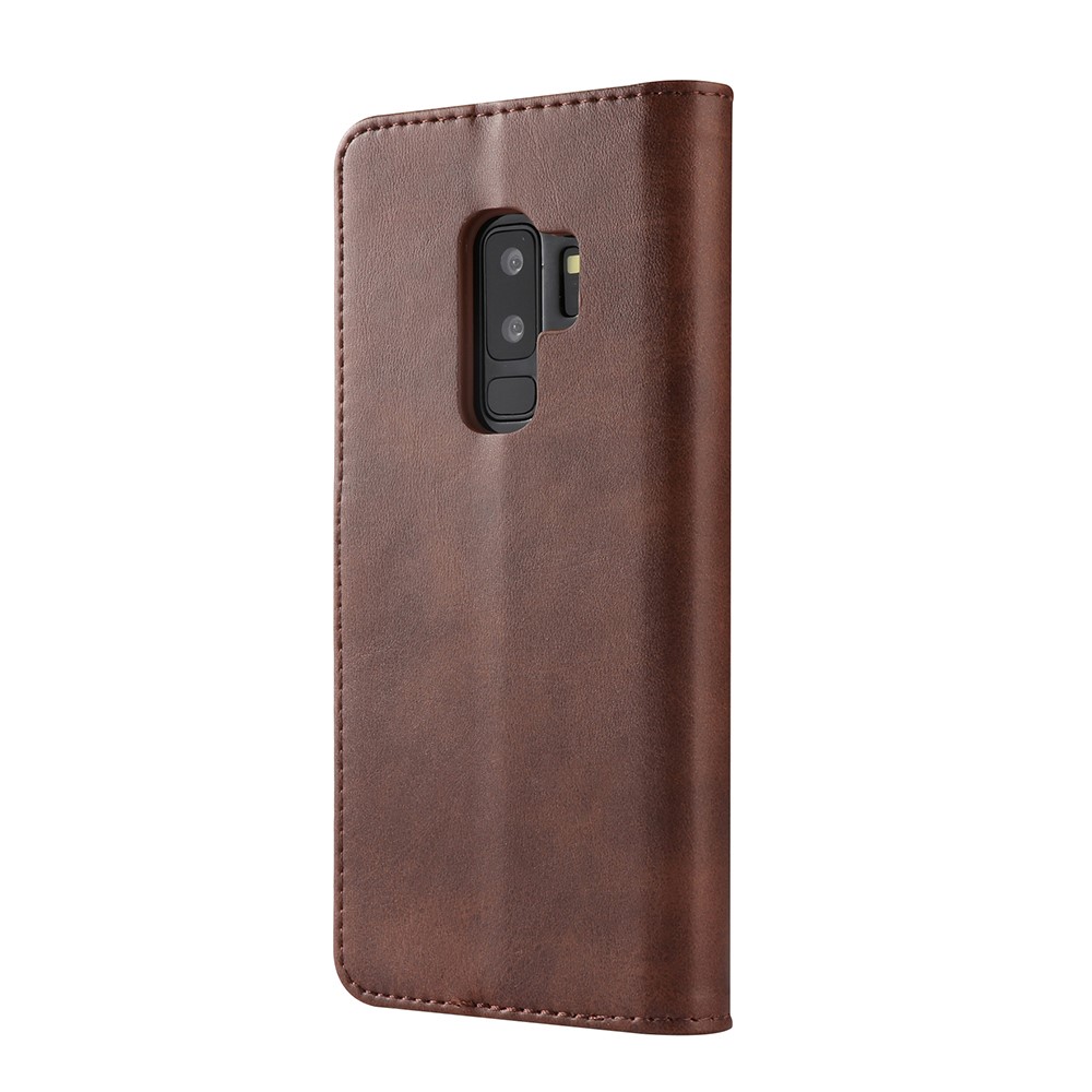 Lc. Étui en Cuir de Portefeuille Imeeke Avec Support Pour Samsung Galaxy s9 + SM-G965 - Café-5