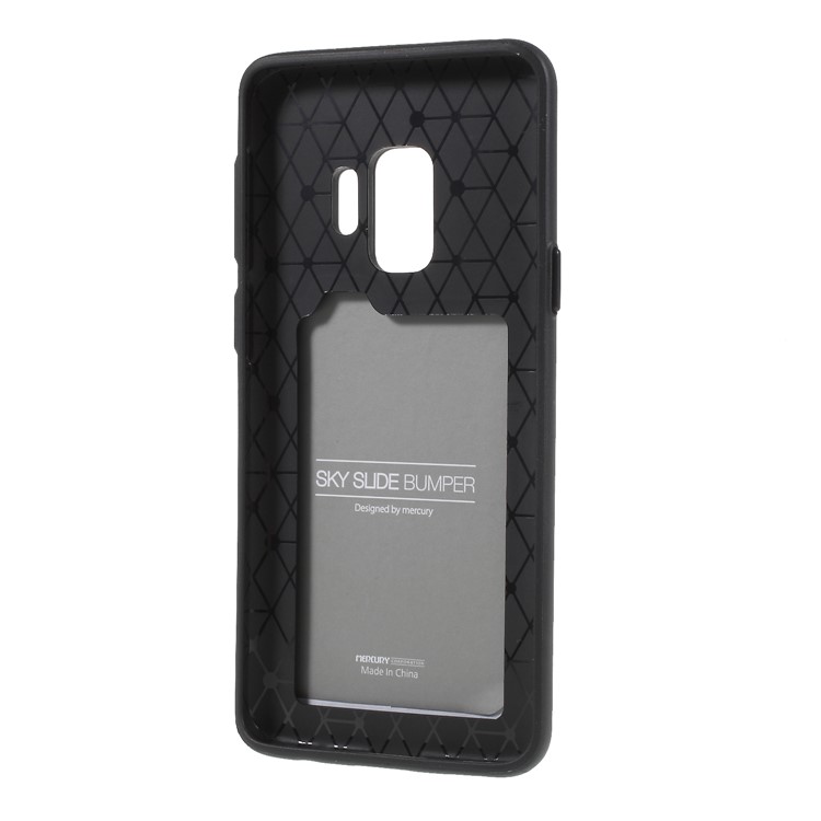MERCURY GOOSPERY Sky Slide Card Holder PC TPU Case for Samsung Galaxy S9 SM-G960 - Black-5