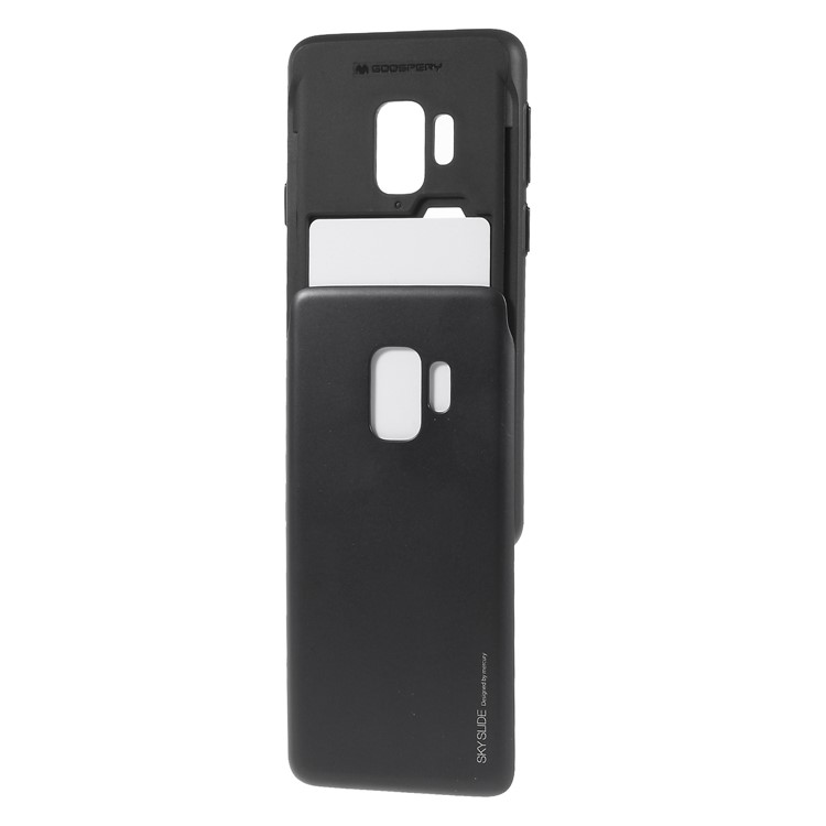 MERCURY GOOSPERY Sky Slide Card Holder PC TPU Case for Samsung Galaxy S9 SM-G960 - Black-6
