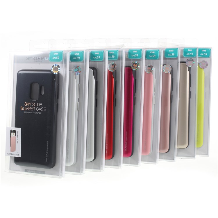 MERCURY GOOSPERY Sky Slide Card Holder PC TPU Case for Samsung Galaxy S9 SM-G960 - Black-9