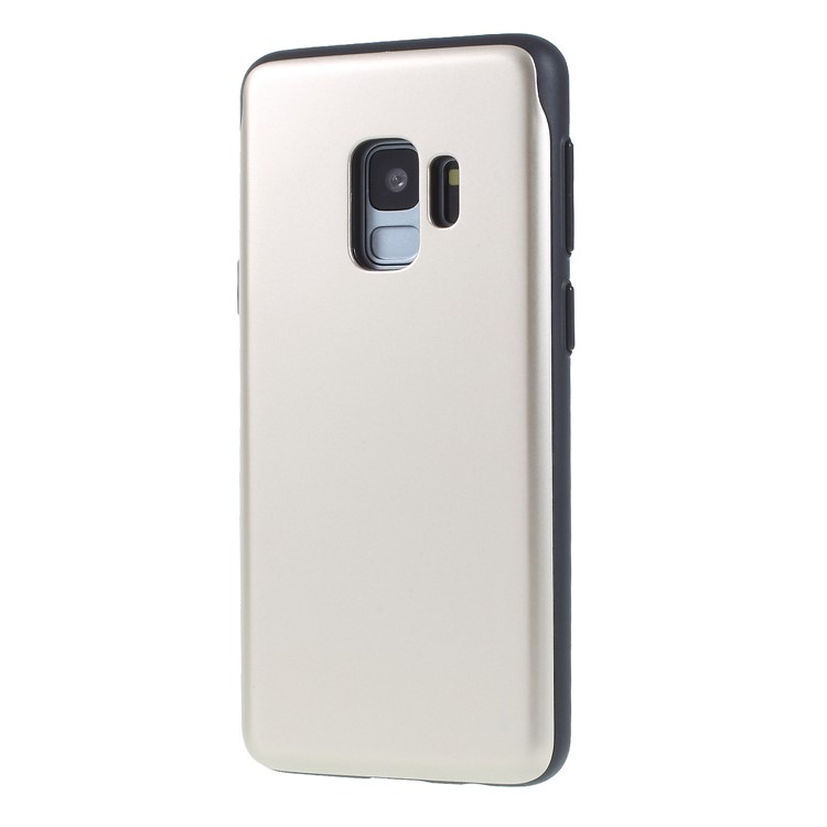 MERCURY GOOSPERY Sky Slide Card Holder PC TPU Mobile Casing for Samsung Galaxy S9 SM-G960 - Gold-3