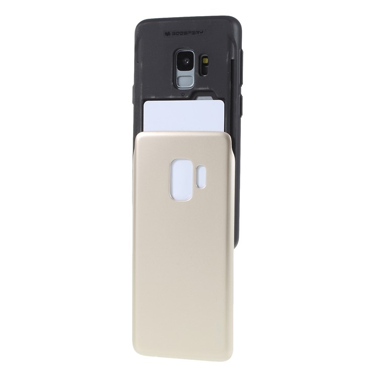 MERCURY GOOSPERY Sky Slide Card Holder PC TPU Mobile Casing for Samsung Galaxy S9 SM-G960 - Gold-4