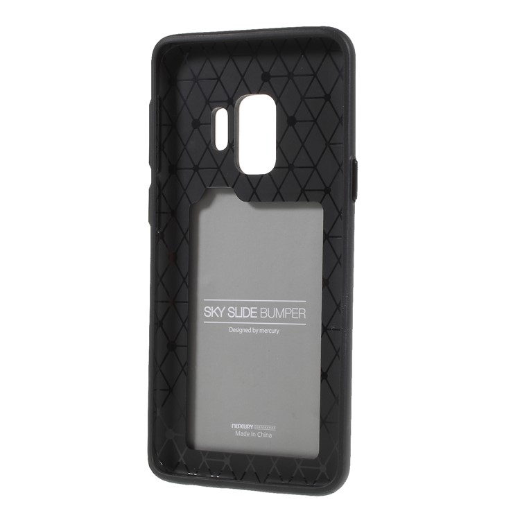 MERCURY GOOSPERY Sky Slide Card Holder PC TPU Mobile Casing for Samsung Galaxy S9 SM-G960 - Gold-5