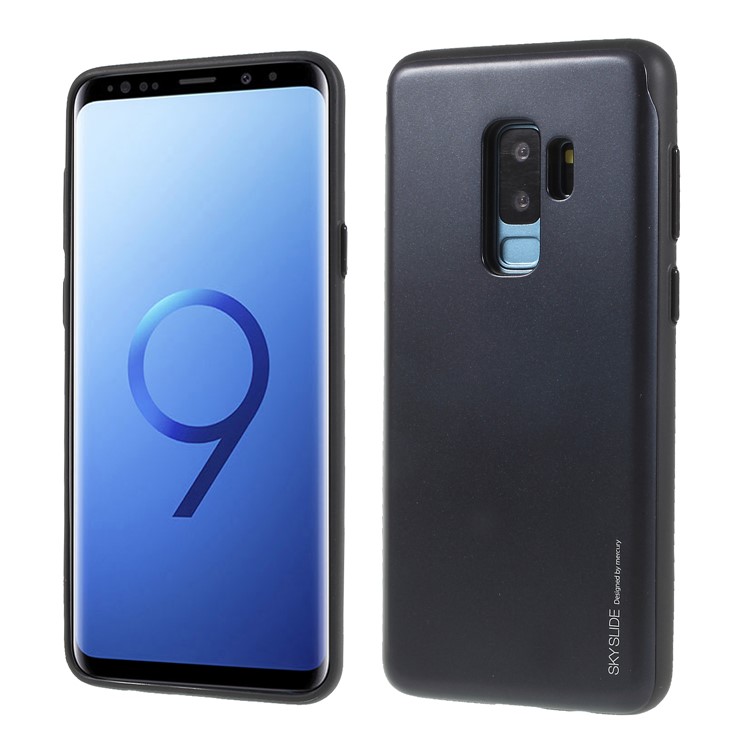 MERCURY GOOSPERY Sky Slide Card Holder PC TPU Case for Samsung Galaxy S9 Plus SM-G965 - Black-1