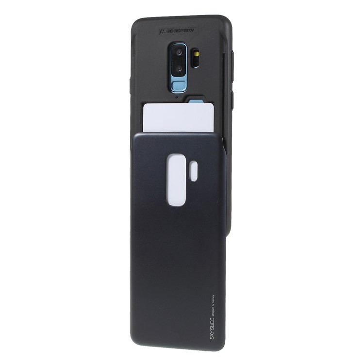 MERCURY GOOSPERY Sky Slide Card Holder PC TPU Case for Samsung Galaxy S9 Plus SM-G965 - Black-5