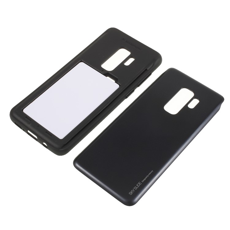MERCURY GOOSPERY Sky Slide Card Holder PC TPU Case for Samsung Galaxy S9 Plus SM-G965 - Black-7