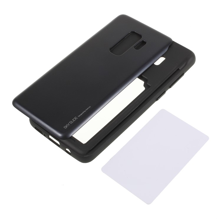 MERCURY GOOSPERY Sky Slide Card Holder PC TPU Case for Samsung Galaxy S9 Plus SM-G965 - Black-8
