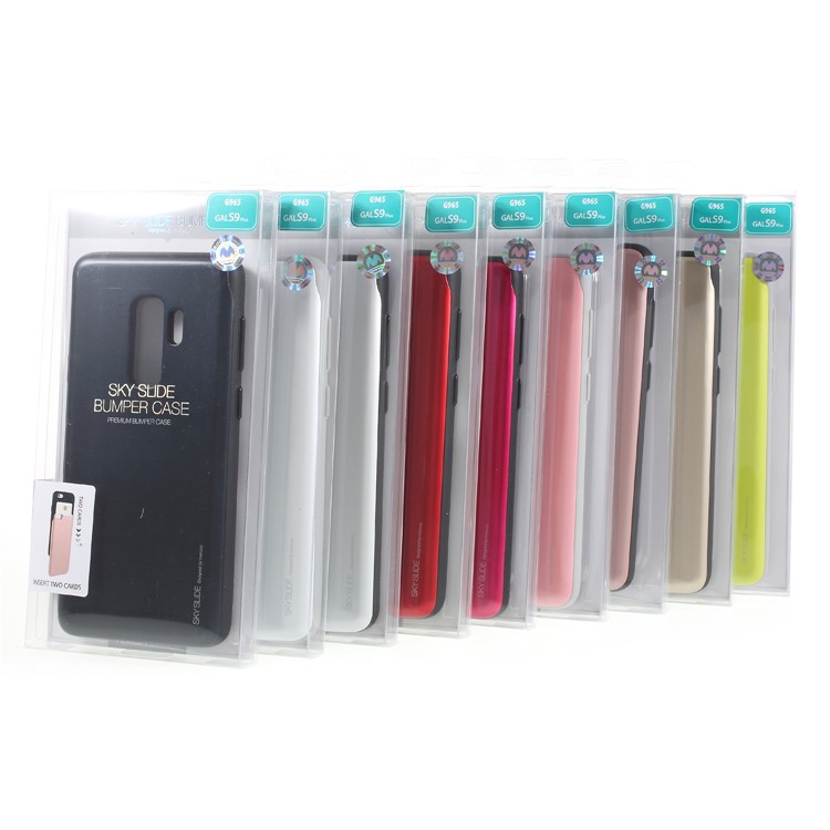 MERCURY GOOSPERY Sky Slide Card Holder PC TPU Case for Samsung Galaxy S9 Plus SM-G965 - Black-9