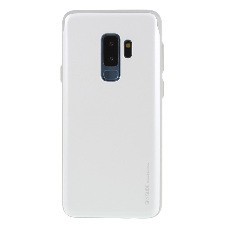 MERCURY GOOSPERY Sky Slide Card Holder PC TPU Cover for Samsung Galaxy S9 Plus SM-G965 - White-1